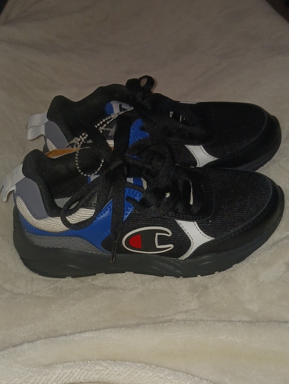 Champion Kids Black, Blue & White Athletic Sneakers